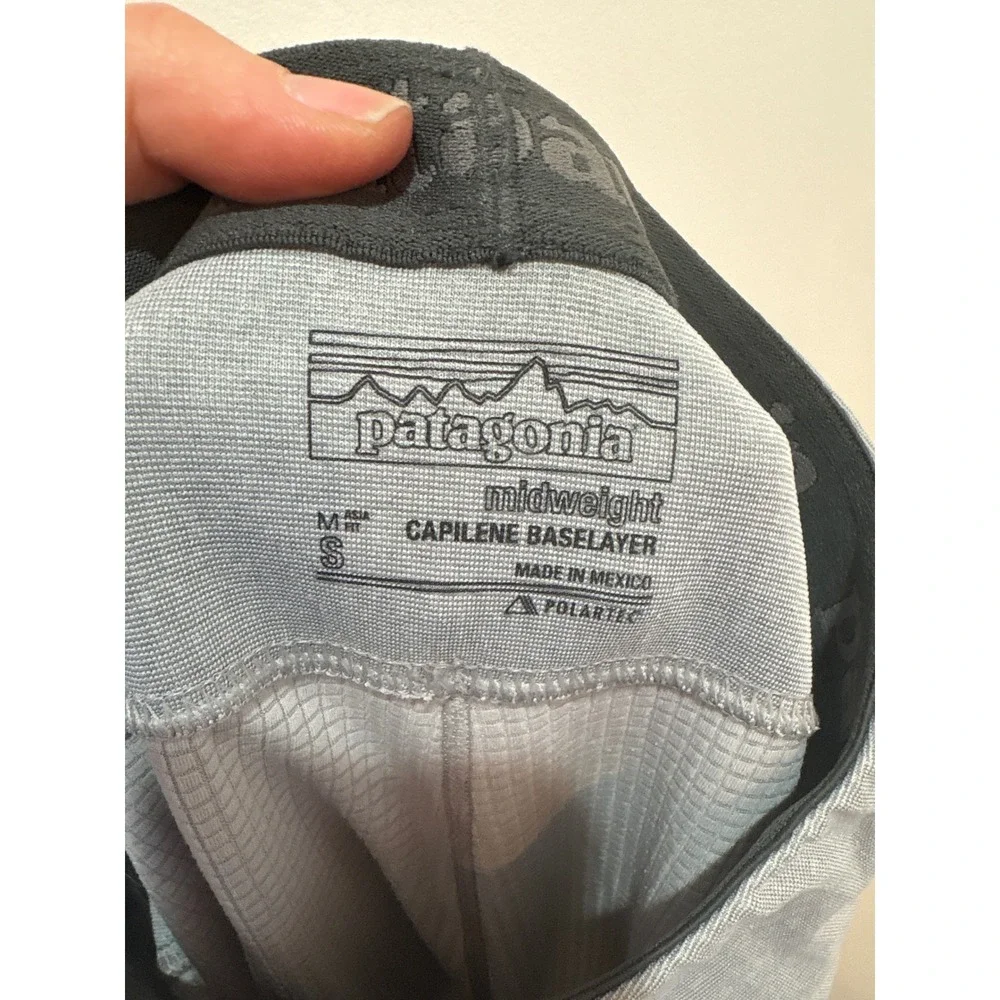 Patagonia Capilene Midweight Baselayer Leggings Gray‎ Polartec Mens S Small